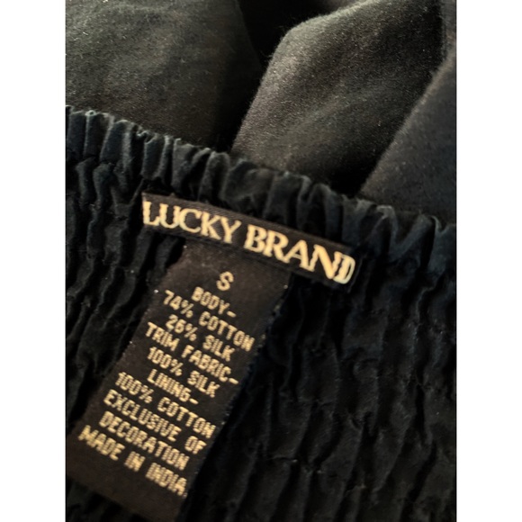 Lucky Brand S Silk Panel Embroidered Tank Dress - Picture 8 of 8